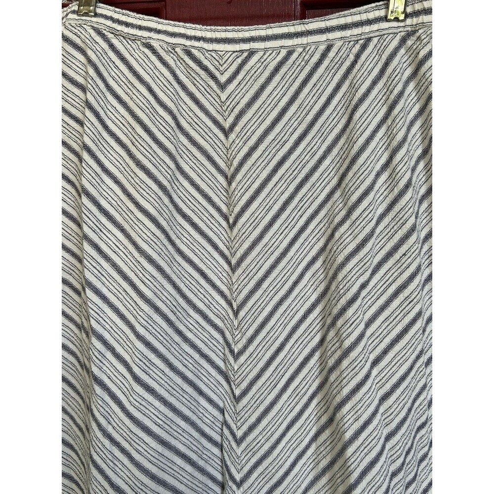 For Cynthia Women’s L Chevron Boho Linen Maxi Skirt Y2K Gilmore Girls - Picture 3 of 7